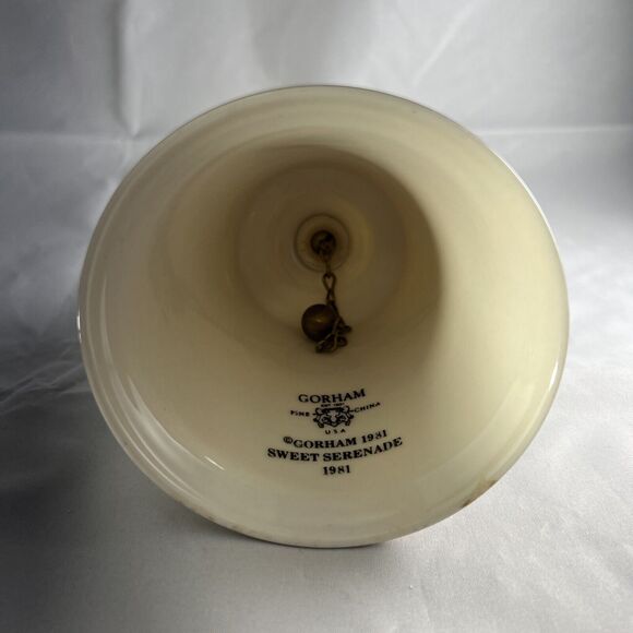 Gorham Fine China Norman Rockwell 1981 Love's Harmony "Sweet Serenade" Bell - Picture 2 of 2